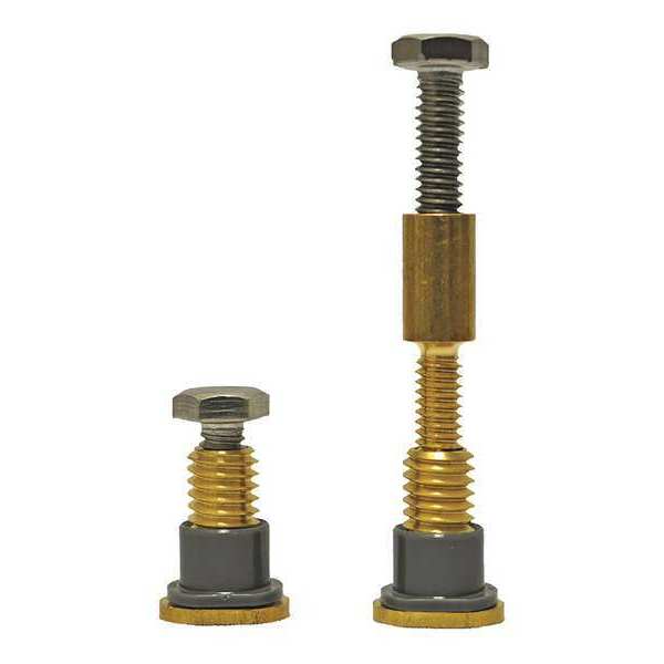 Toilet Bolts, Brass, 1-1/4