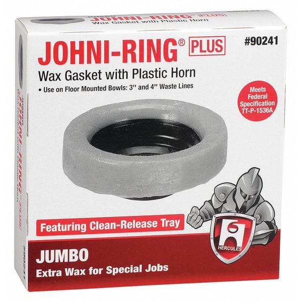 Toilet Bowl Ring, Jumbo, Wax, 3in-4in