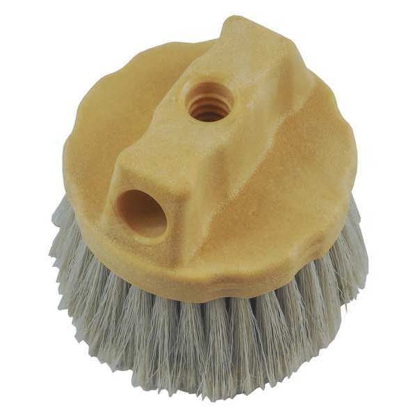4 1/2 in W Car Wash Brush, 4 1/2 in L Brush, Gray, Wood, 5 in L Overall
