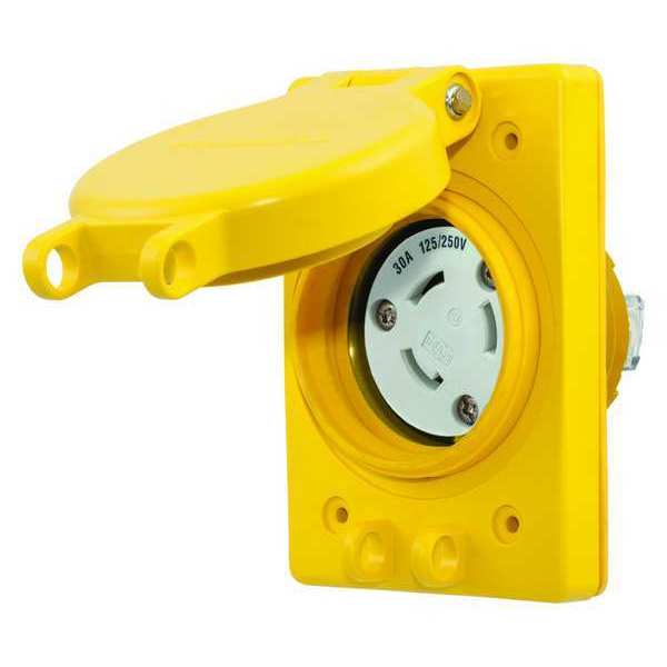 30A Watertight Locking Receptacle 3P 3W 125/250VAC