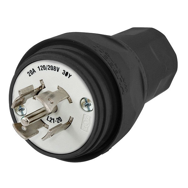 20A Watertight Locking Plug 4P 5W 120/208VAC