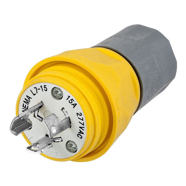 15A Watertight Locking Plug 2P 3W 250VAC L6-15P YL