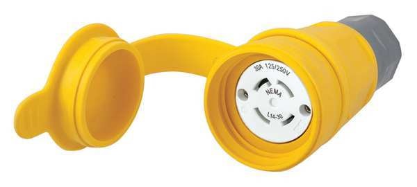 30A Watertight Locking Connector 3P 4W 125/250VAC L14-30R