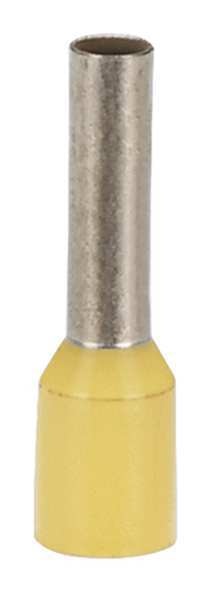 Ferrule, 14 AWG, PP, Yellow, 15/32in., PK500