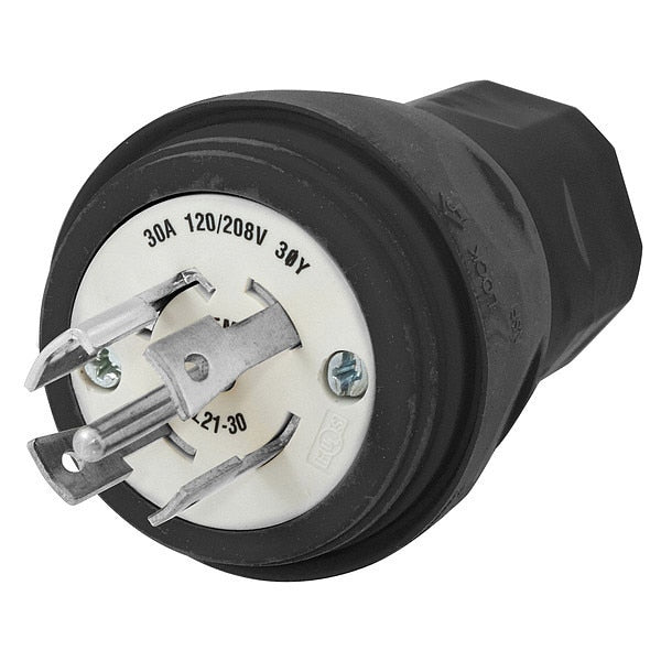 30A Watertight Locking Plug 4P 5W 120/208VAC