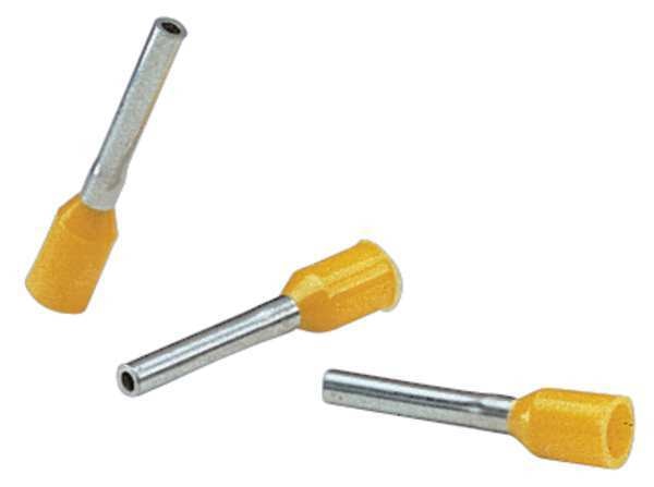 Ferrule, 24 AWG, PP, Yellow, 15/32in., PK500