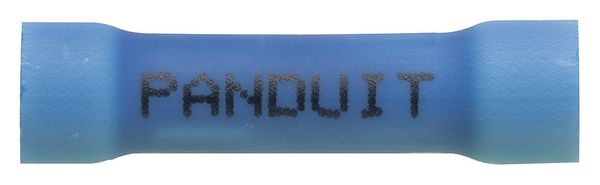 Butt Splice Connector, Blue, 1.040in., PK50