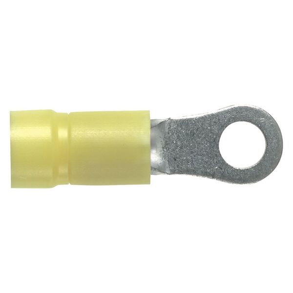 12-10 AWG Vinyl Ring Terminal #6 Stud PK50