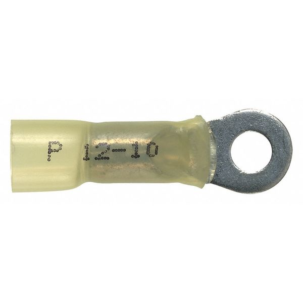 12-10 AWG Heat-Shrink Ring Terminal #10 Stud PK20