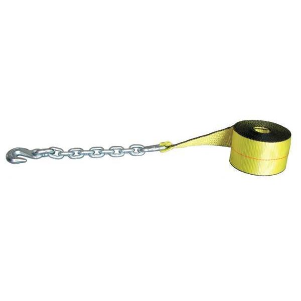 Tiedown, Winch Strap, 5000 lb, Chain Anchor