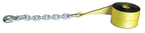 Tiedown, Winch Strap, 5000 lb, Chain Anchor