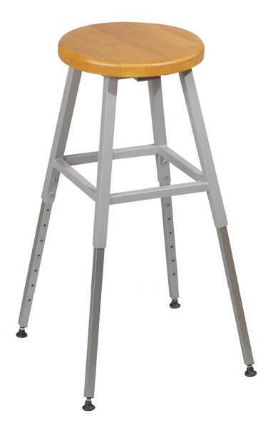 Round Stool, No Backrest, 18-1/2 to 29 in.