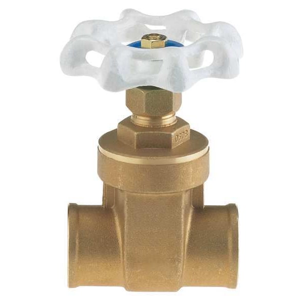 Gate Valve, 1 In., Solder, Low Lead Brass