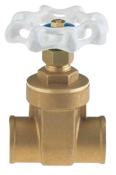 Gate Valve, 1/2 In., Solder, Low Lead Brass