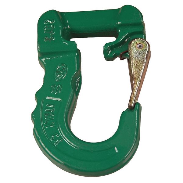 Sling Hook, Steel, 5300 lb., Green, Painted