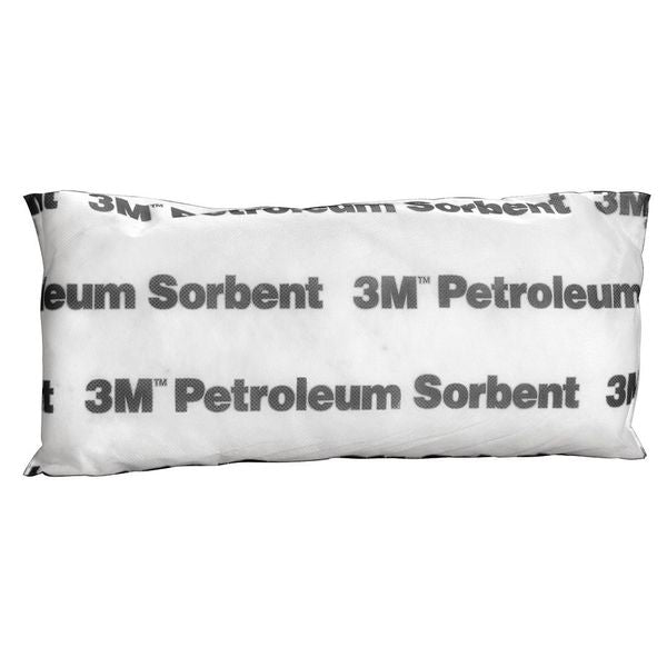 Sorbents, 13 gal/pk; 0.5 gal/pillow, Oil Absorbed, White, Polyester, 16 PK