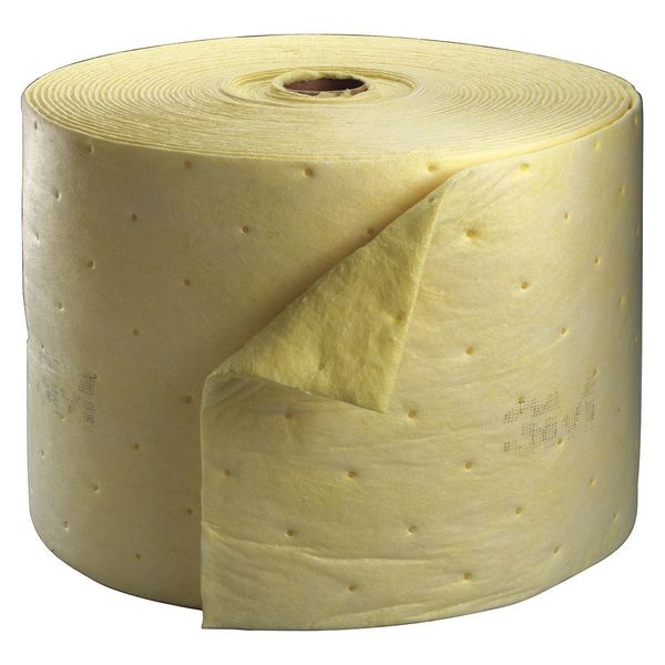 Sorbents, 31 gal. Oil Absorbed, Yellow, Polyester, Polypropylene