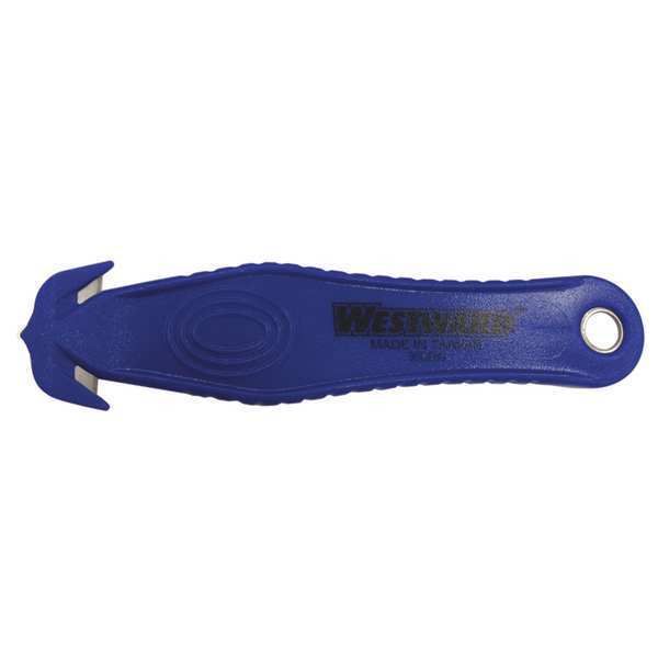 Safety Cutter, Fixed Blade, Safety Recessed, Plastic, 5 3/8 in L.