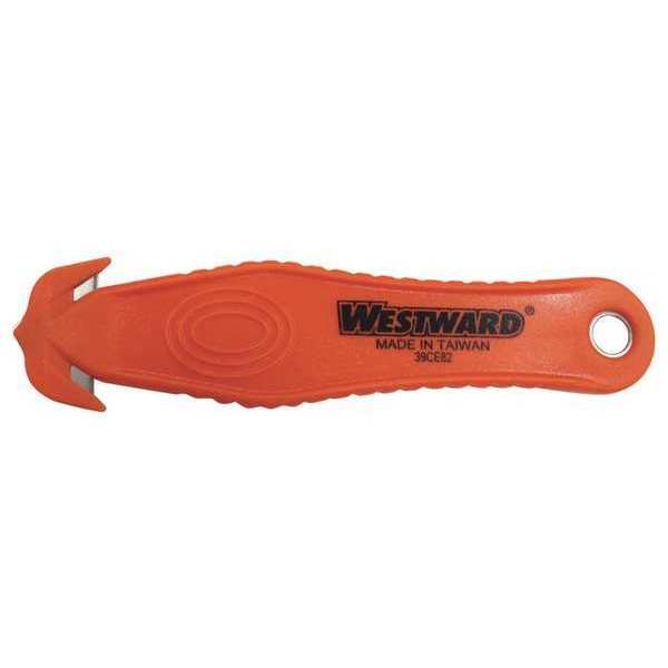 Safety Cutter, Fixed Blade, Safety Recessed, Plastic, 5 3/8 in L.