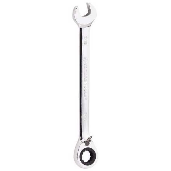 Ratcheting Wrench, Head Size 7/16 in.