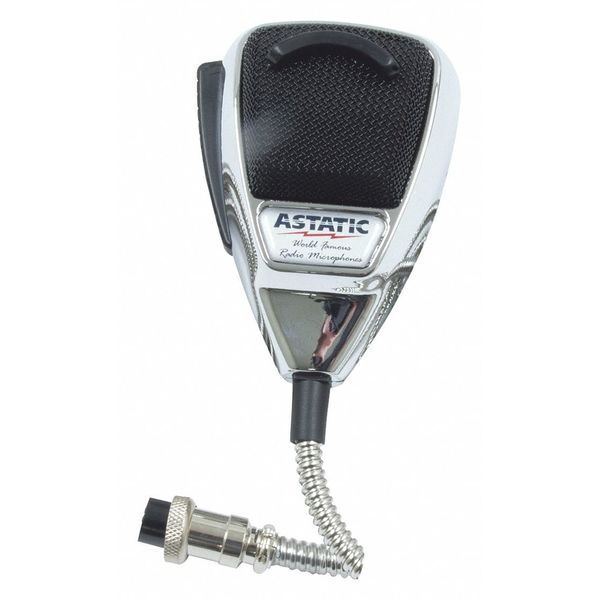 CB Mic with SS Cord, Chrome, 4 Pin