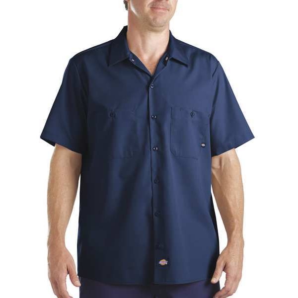 Short Slv Indstrl Shirt, Poplin, Navy, 5X