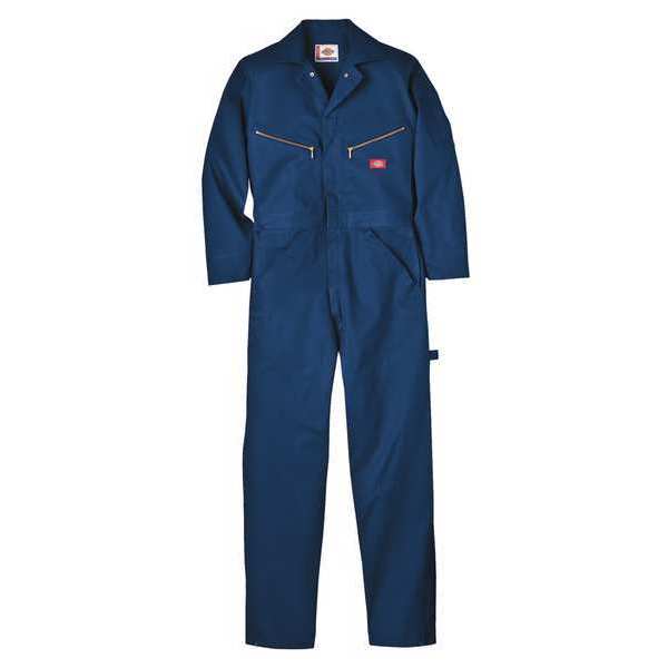 Long Sleeve Coveralls, Cotton, Navy, XL
