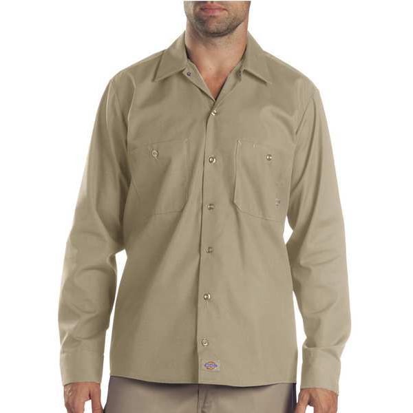 Long Slv Indstrl Shirt, Poplin, Khaki, S