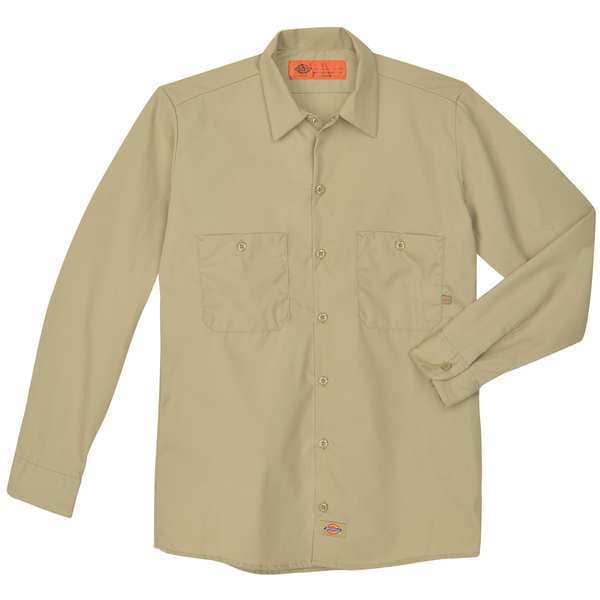 Long Slv Indstrl Shirt, Poplin, Khaki, LT