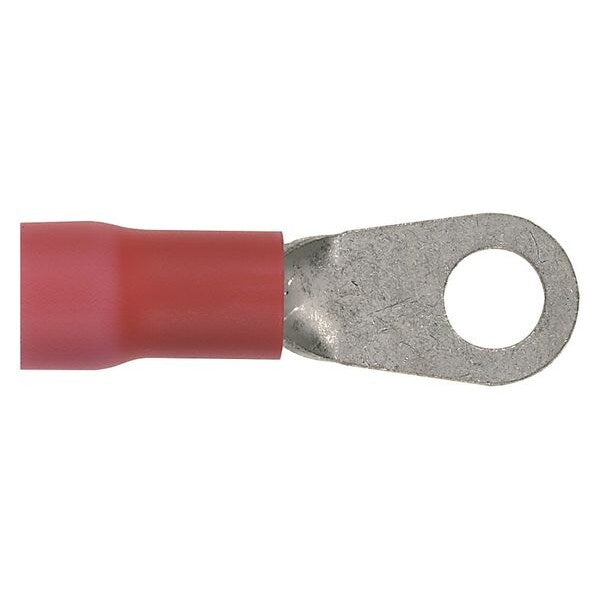 8 AWG Vinyl Ring Terminal #10 Stud PK25