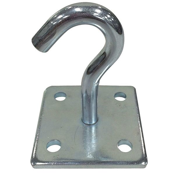 Hook, Steel, Zinc, 4in H, 150 lb. Load Limit