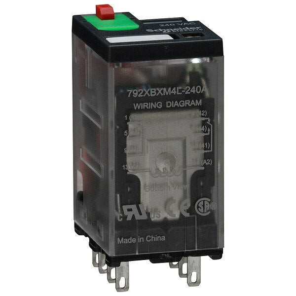 General Purpose Relay, 240V AC Coil Volts, Square, 8 Pin, DPDT