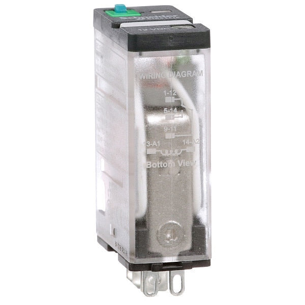 General Purpose Relay, 12V DC Coil Volts, Square, 5 Pin, SPDT