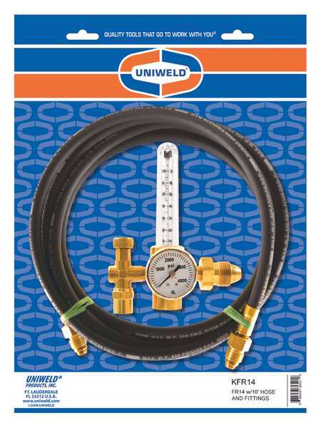Gas Calibration Flowmeter Regulator, Single Stage, CGA-580, 10 to 70 scfh, Use With: Argon