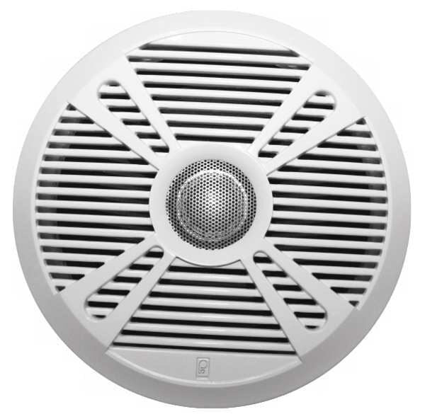 Outdoor Speakers, White/Graphite, 3in.D, PR