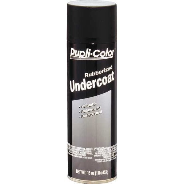 Spray Paint, Black, Rubberized, 16 oz.