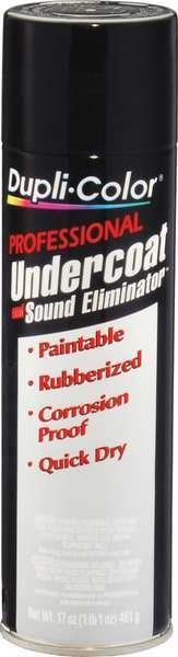 Spray Paint, Black, Rubberized, 17 oz