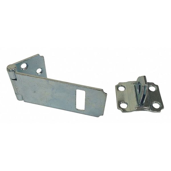 Fixed Staple Hasp, Zinc Plated, 1-1/2inL
