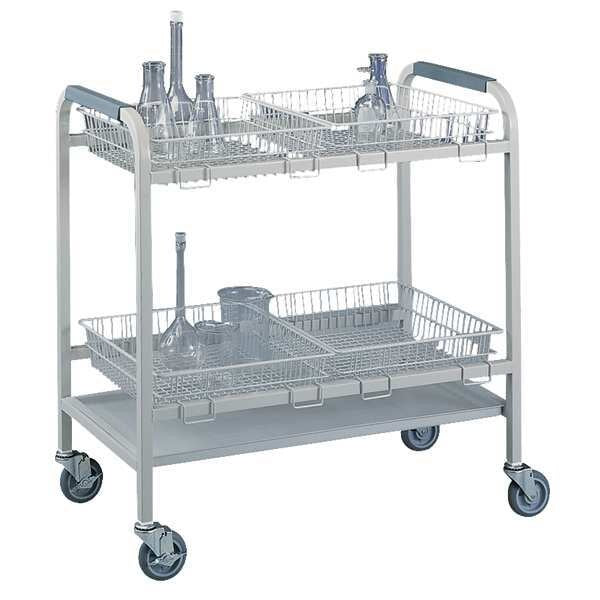 Laboratory Glassware Cart, 4 Baskets
