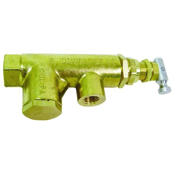 Pilot Valve, 3/8in. NPT, 2-1/4in. L, Brass