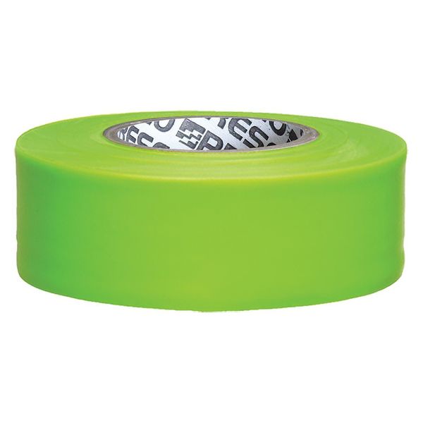 Flagging Tape, Fluorescent Lime, 1-3/16