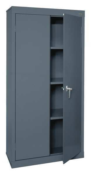 24 ga. ga. Steel Storage Cabinet, 30 in W, 72 in H, Stationary