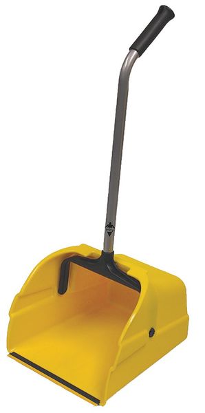 Long Handled Dust Pan, Yellow, Plastic
