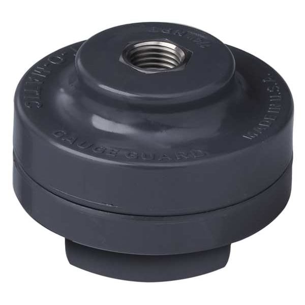 Gauge Gd, PVC, Viton Dia, 1/2 In Gauge Port