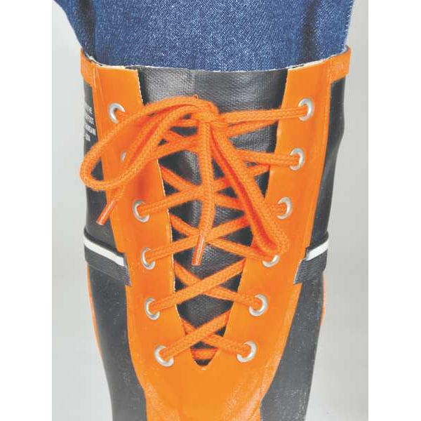 Size 14 Unisex Steel Rubber Boot, Orange/Black