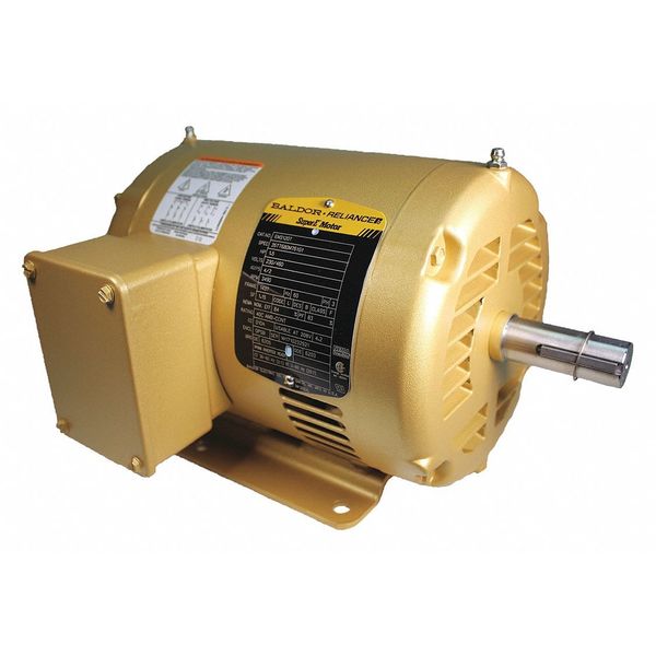 3-Phase General Purpose Motor, 1 1/2 HP, 143T Frame, 208-230/460V AC Voltage, 3,490 Nameplate RPM