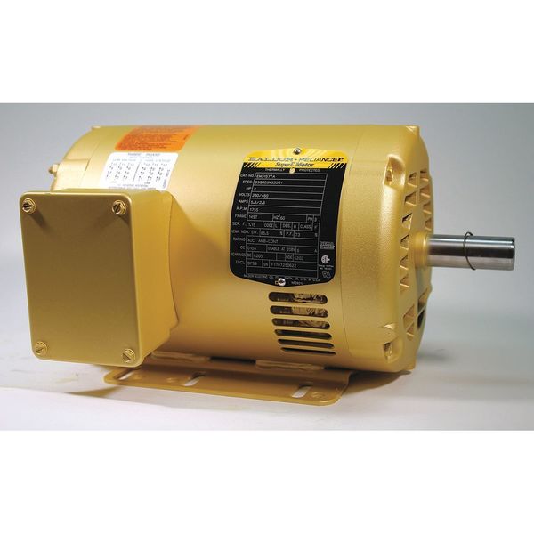 3-Phase General Purpose Motor, 2 HP, 145T Frame, 208-230/460V AC Voltage, 1,755 Nameplate RPM