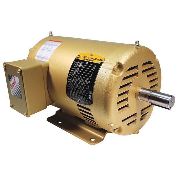 3-Phase General Purpose Motor, 3 HP, 145T Frame, 230/460V AC Voltage, 3,450 Nameplate RPM