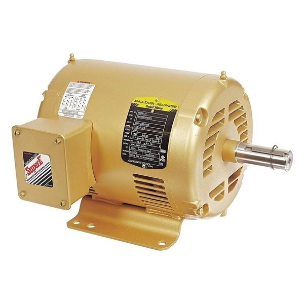3-Phase General Purpose Motor, 5 HP, 182T Frame, 208-230/460V AC Voltage, 3,450 Nameplate RPM