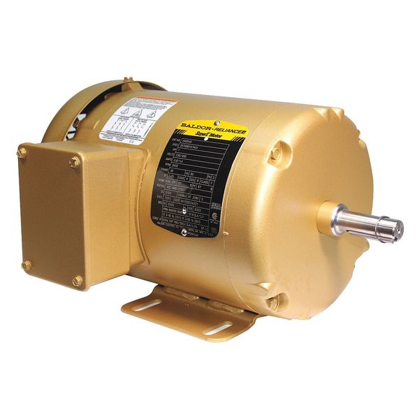 3-Phase General Purpose Motor, 1 HP, 56 Frame, 230/460V AC Voltage, 3,450 Nameplate RPM